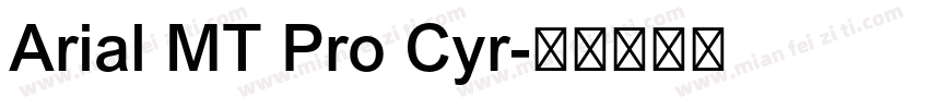 Arial MT Pro Cyr字体转换